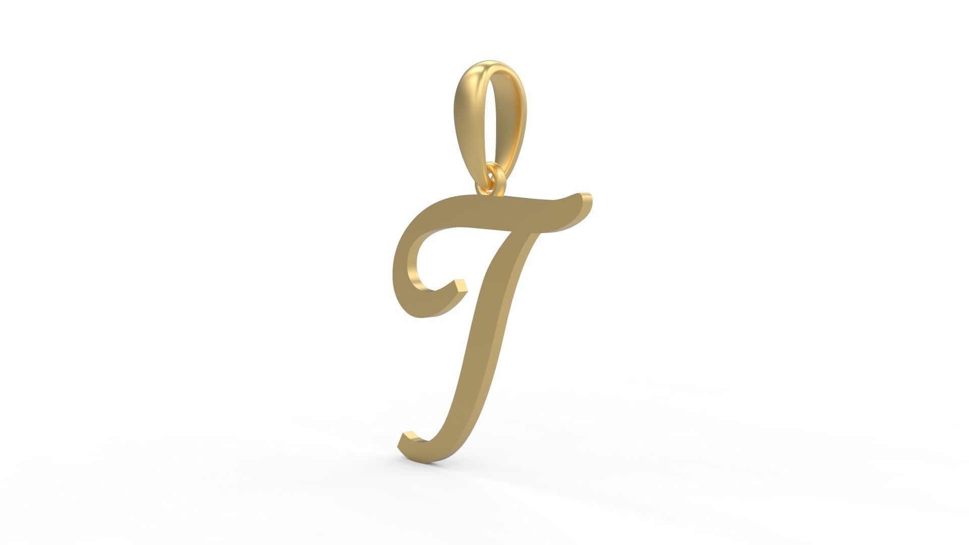 Initial Letters Pendant Marck T 3D print model_1
