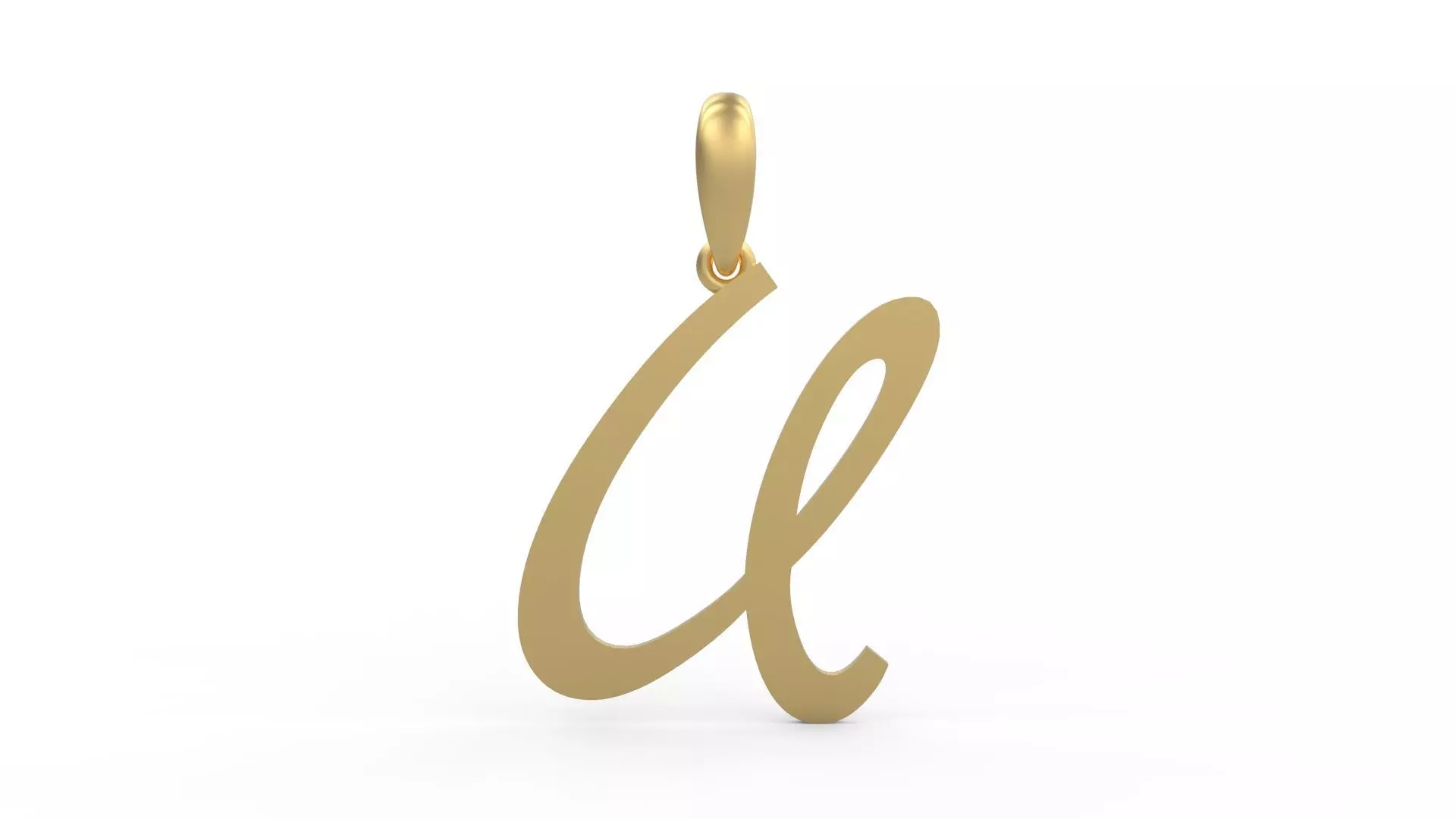 Initial Letters Pendant Marck U 3D print model_0