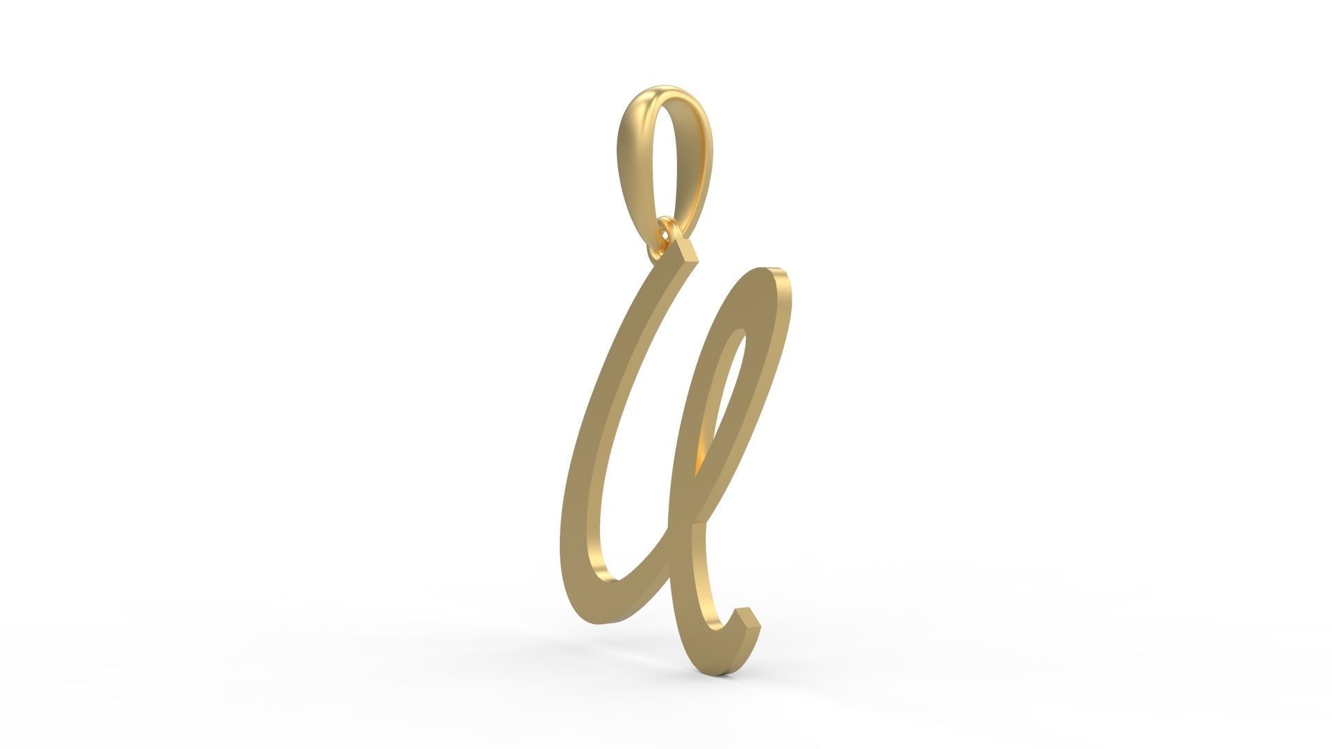 Initial Letters Pendant Marck U 3D print model_1