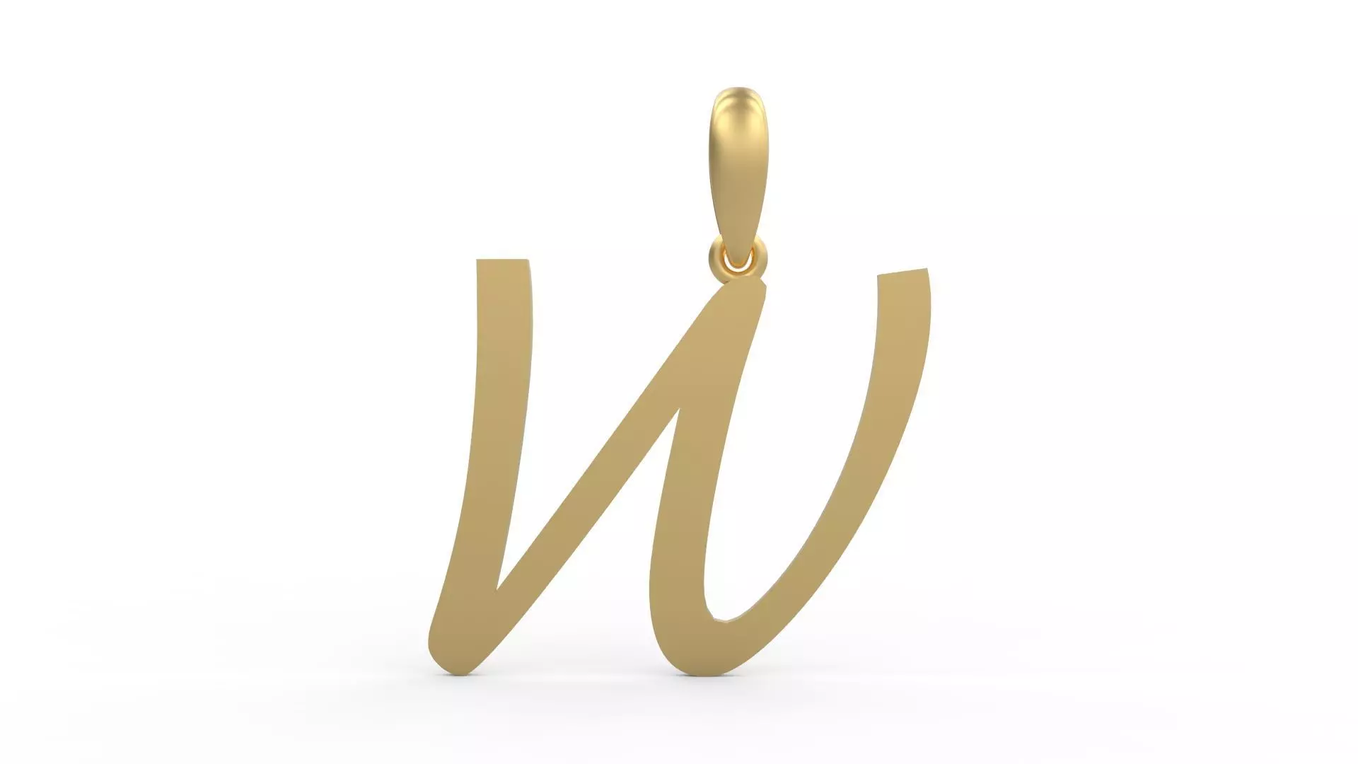 Initial Letters Pendant Marck W 3D print model_0