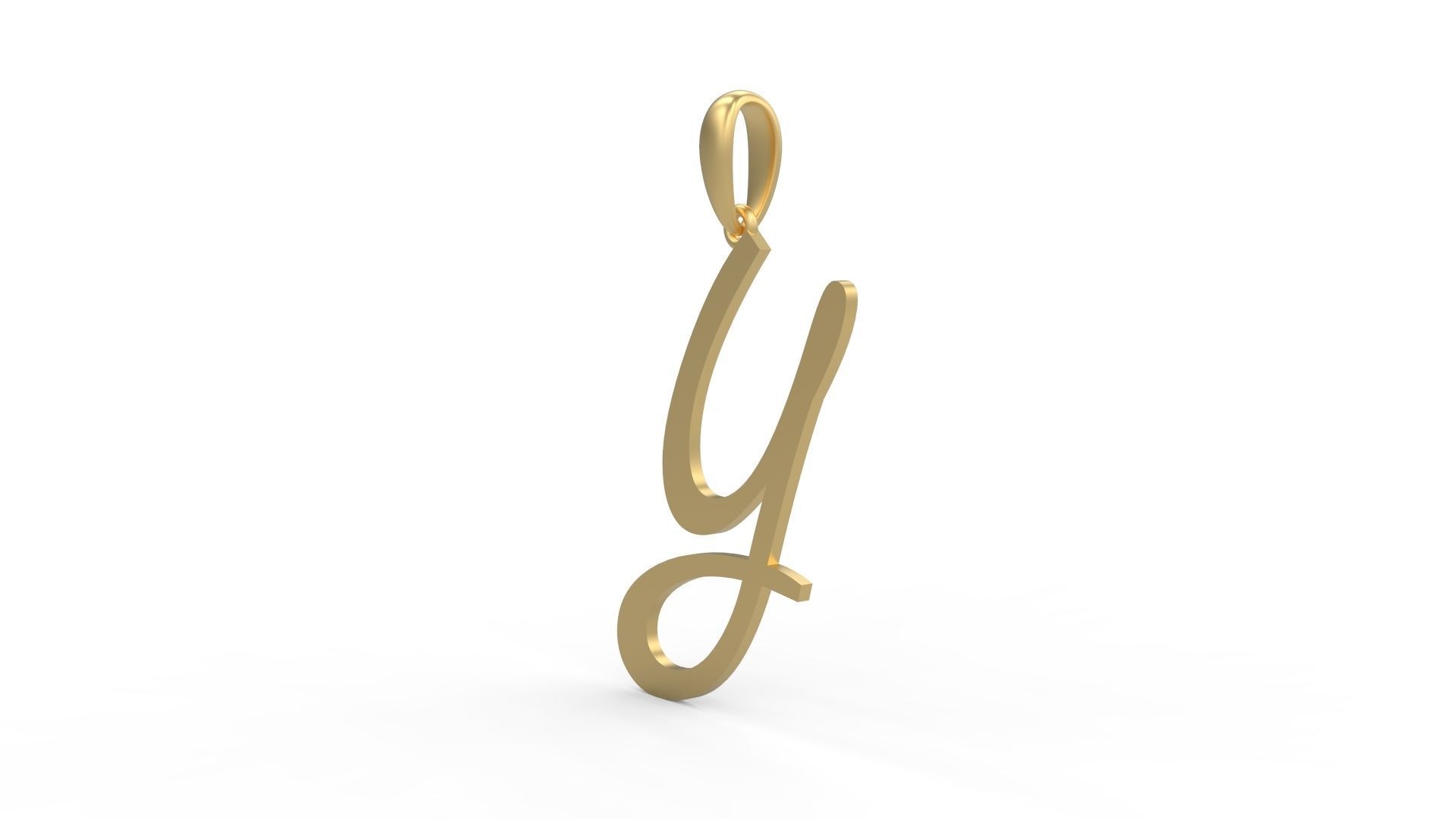 Initial Letters Pendant Marck Y 3D print model_1