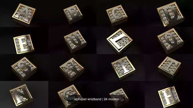 alphabet wristband bracelet 