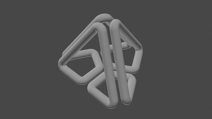Tetrahedron one line Free 3D print model