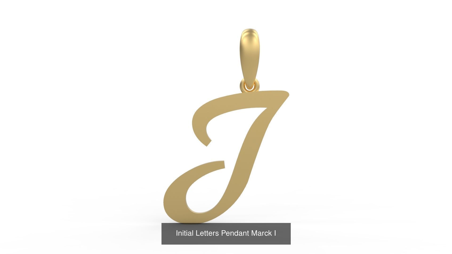 Initial Letters Pendant Alphabets Marck 3D Model Collection_11