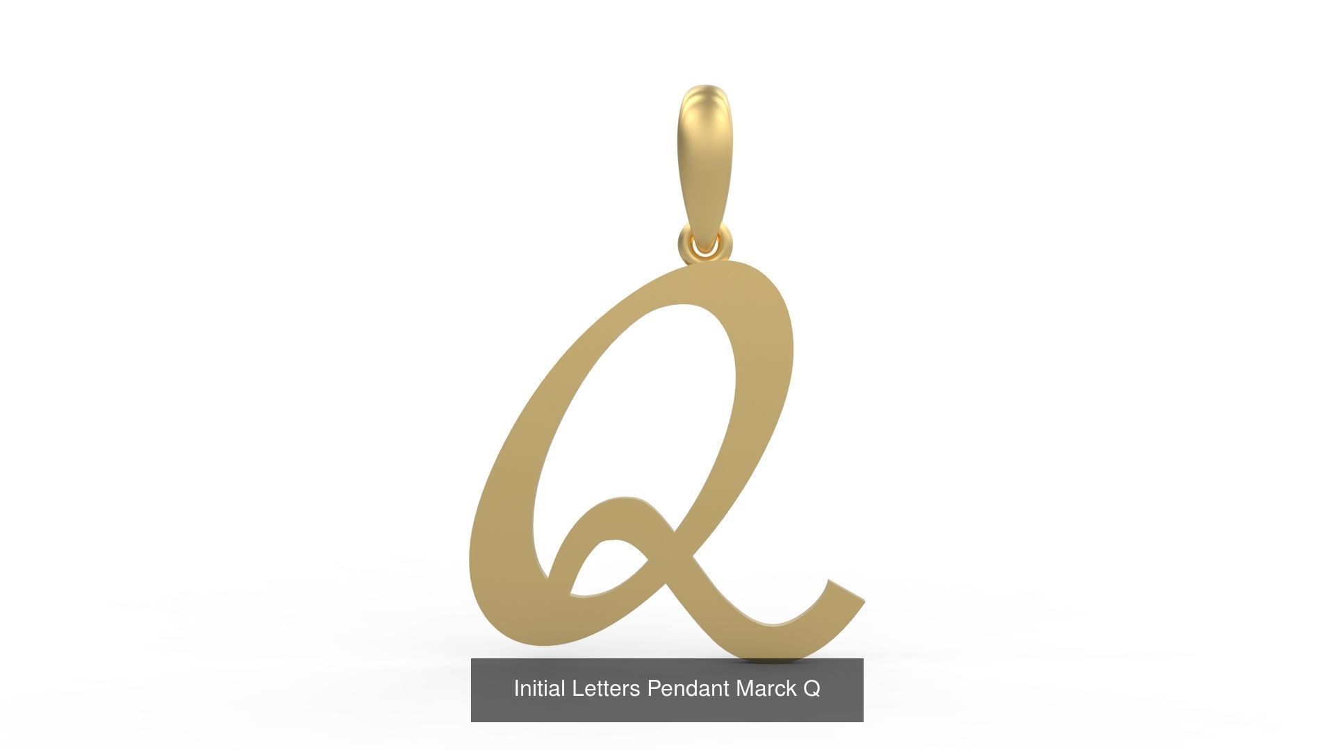 Initial Letters Pendant Alphabets Marck 3D Model Collection_19