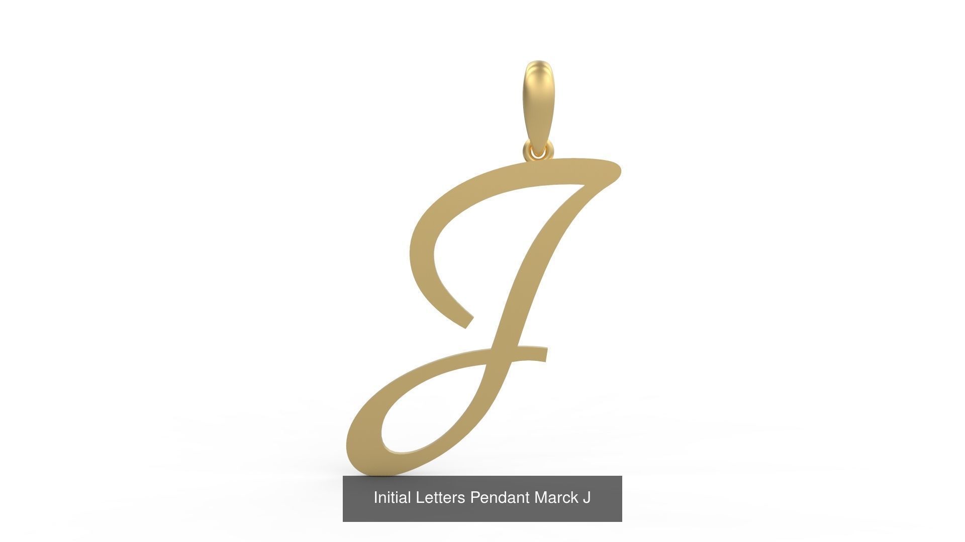 Initial Letters Pendant Alphabets Marck 3D Model Collection_12