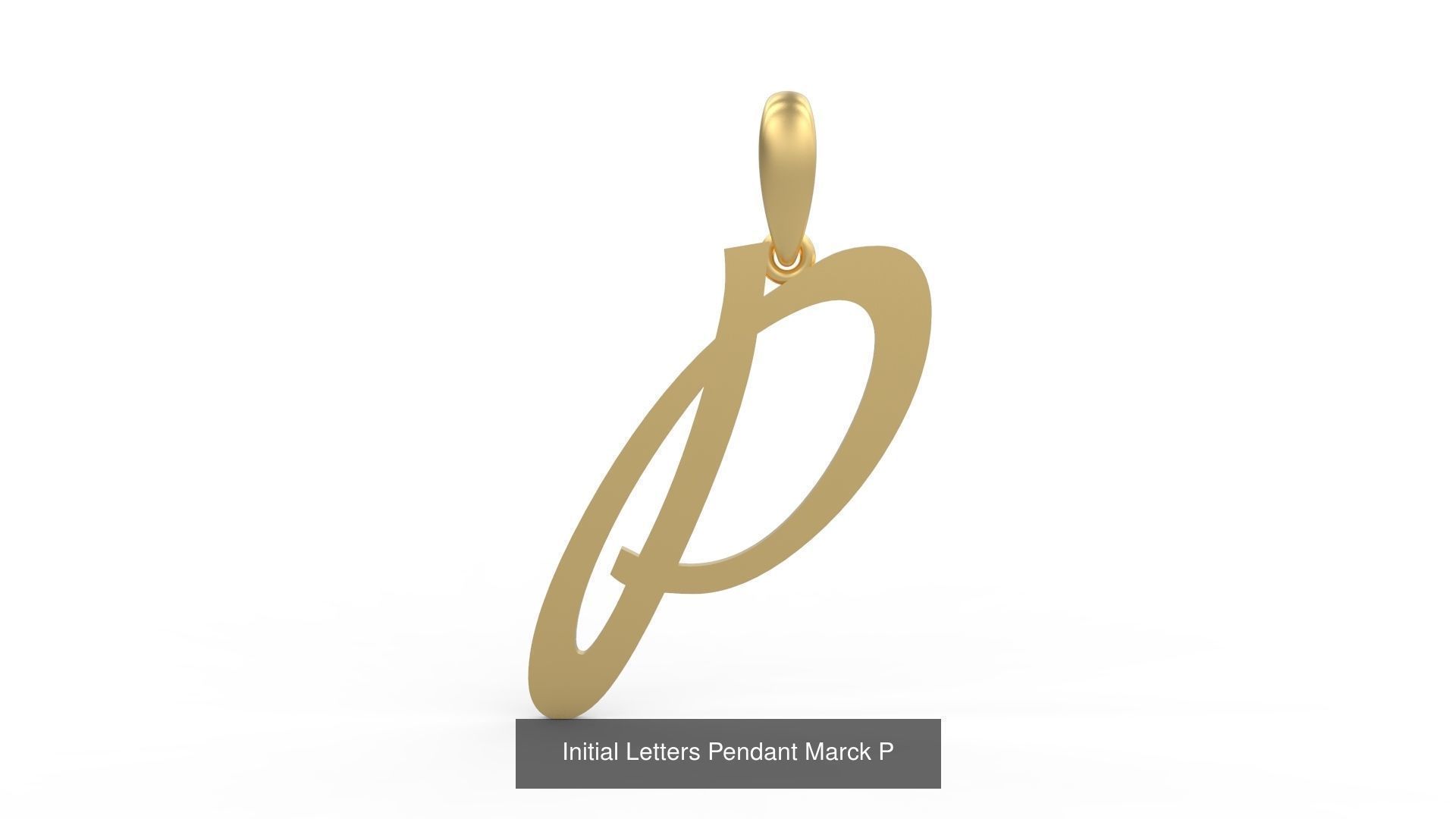 Initial Letters Pendant Alphabets Marck 3D Model Collection_18