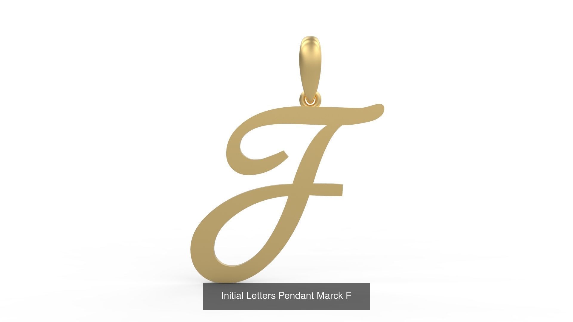 Initial Letters Pendant Alphabets Marck 3D Model Collection_8