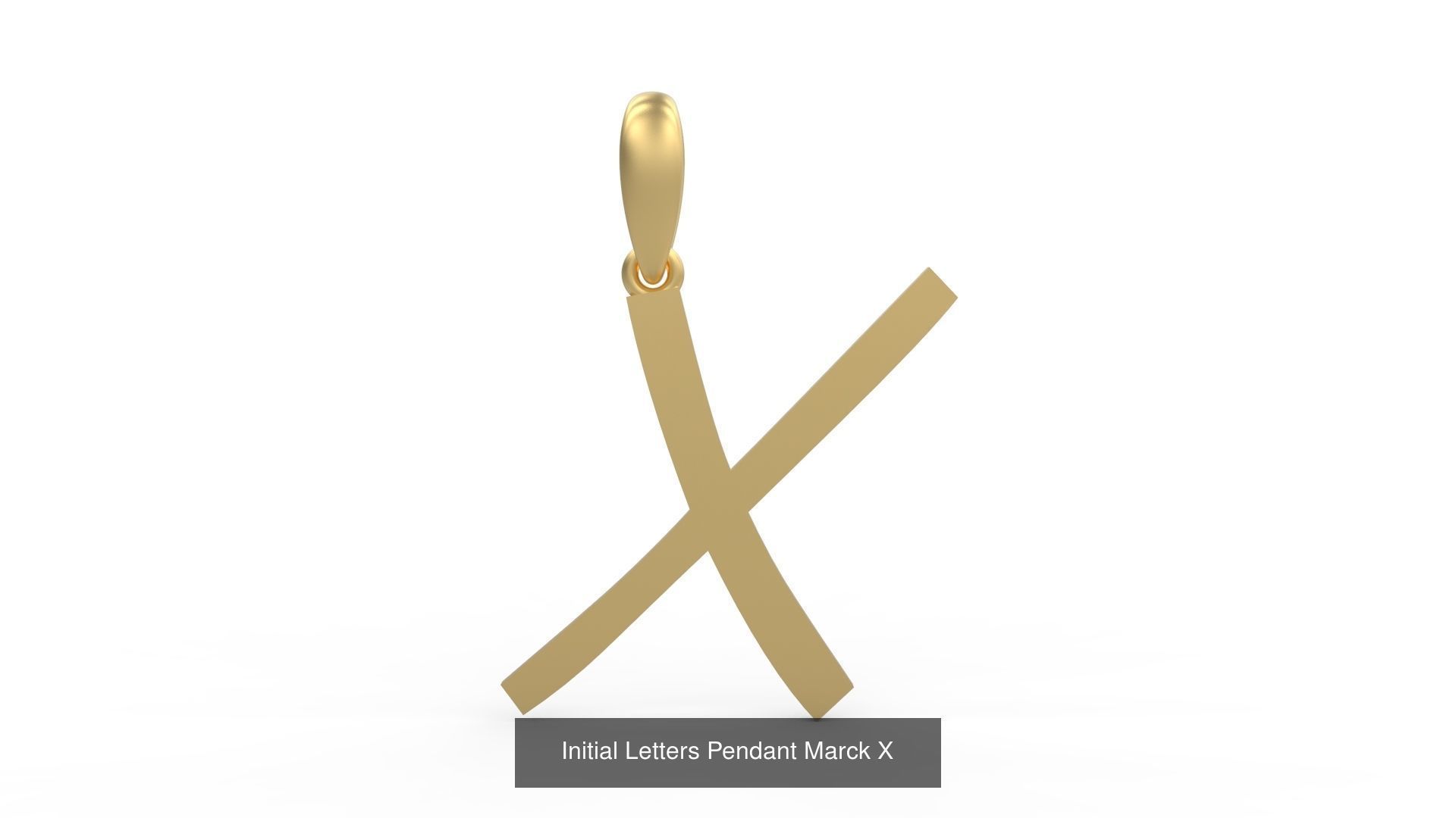Initial Letters Pendant Alphabets Marck 3D Model Collection_26