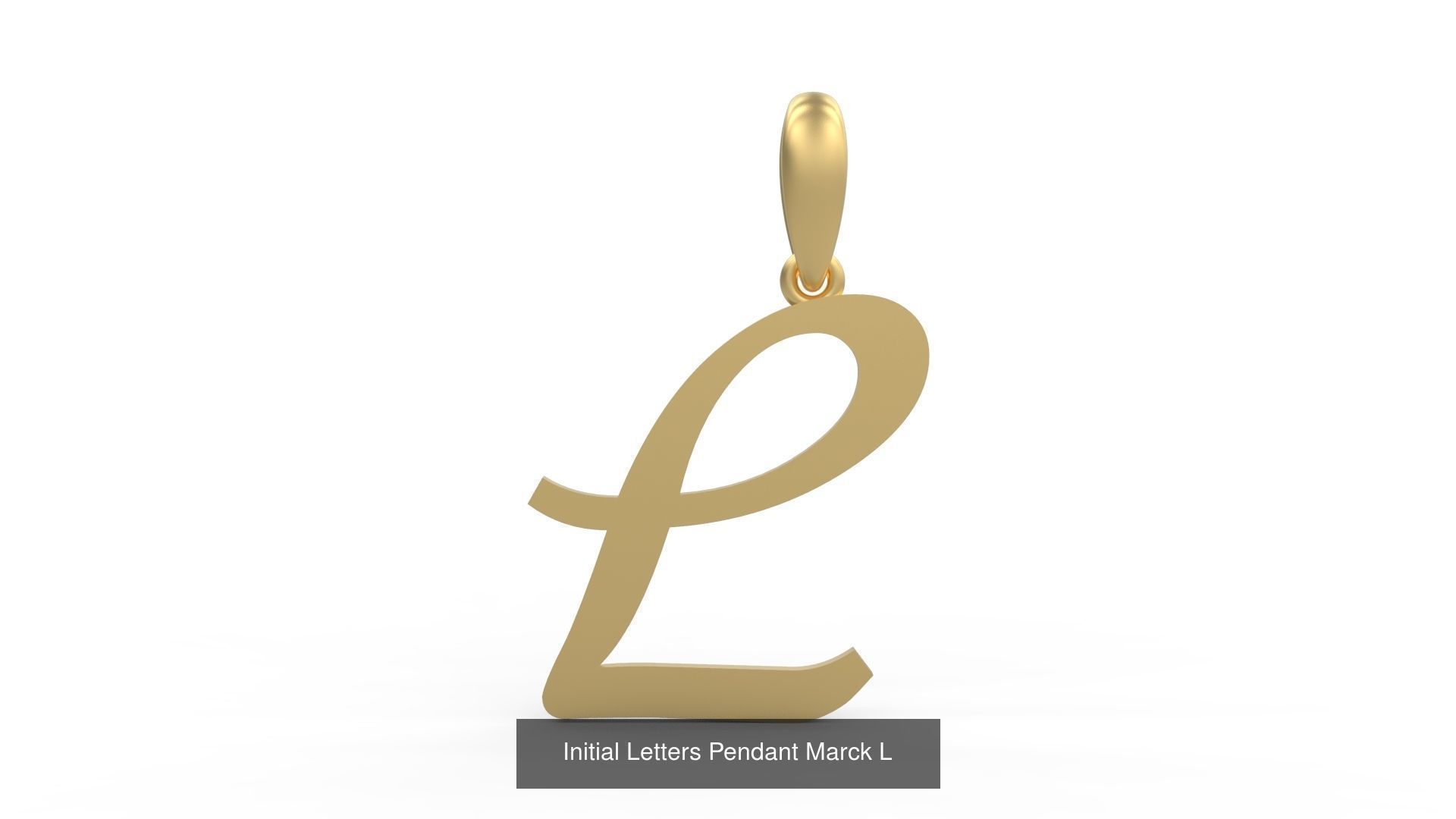 Initial Letters Pendant Alphabets Marck 3D Model Collection_14