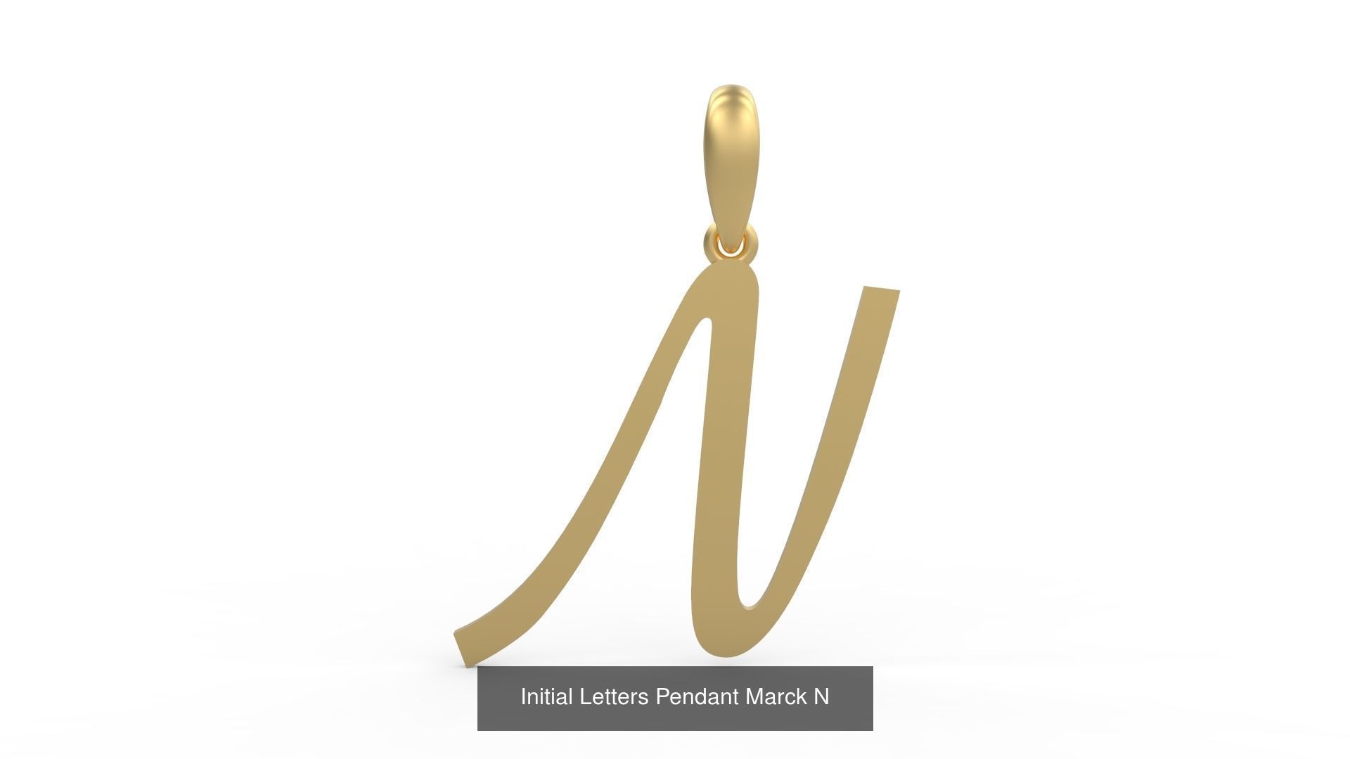 Initial Letters Pendant Alphabets Marck 3D Model Collection_16