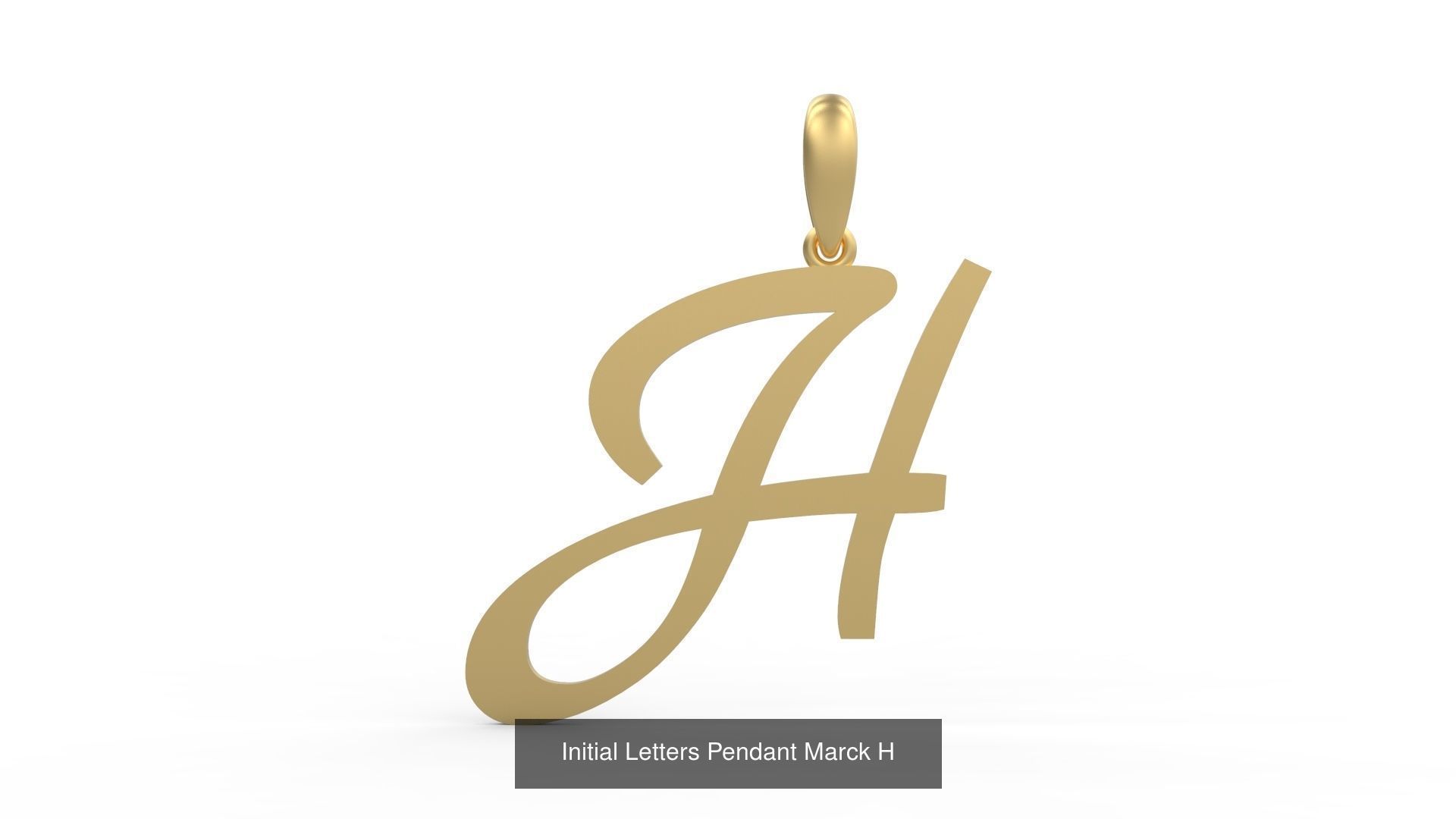 Initial Letters Pendant Alphabets Marck 3D Model Collection_10