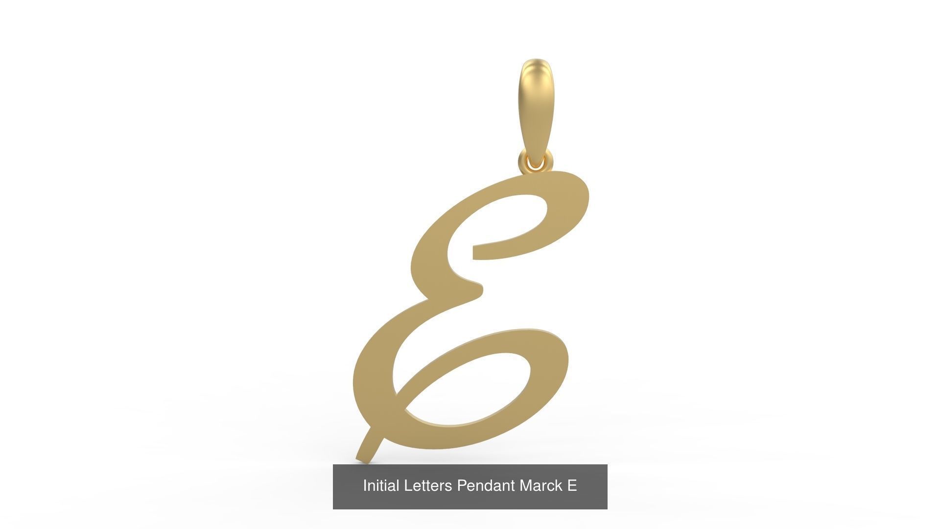 Initial Letters Pendant Alphabets Marck 3D Model Collection_7