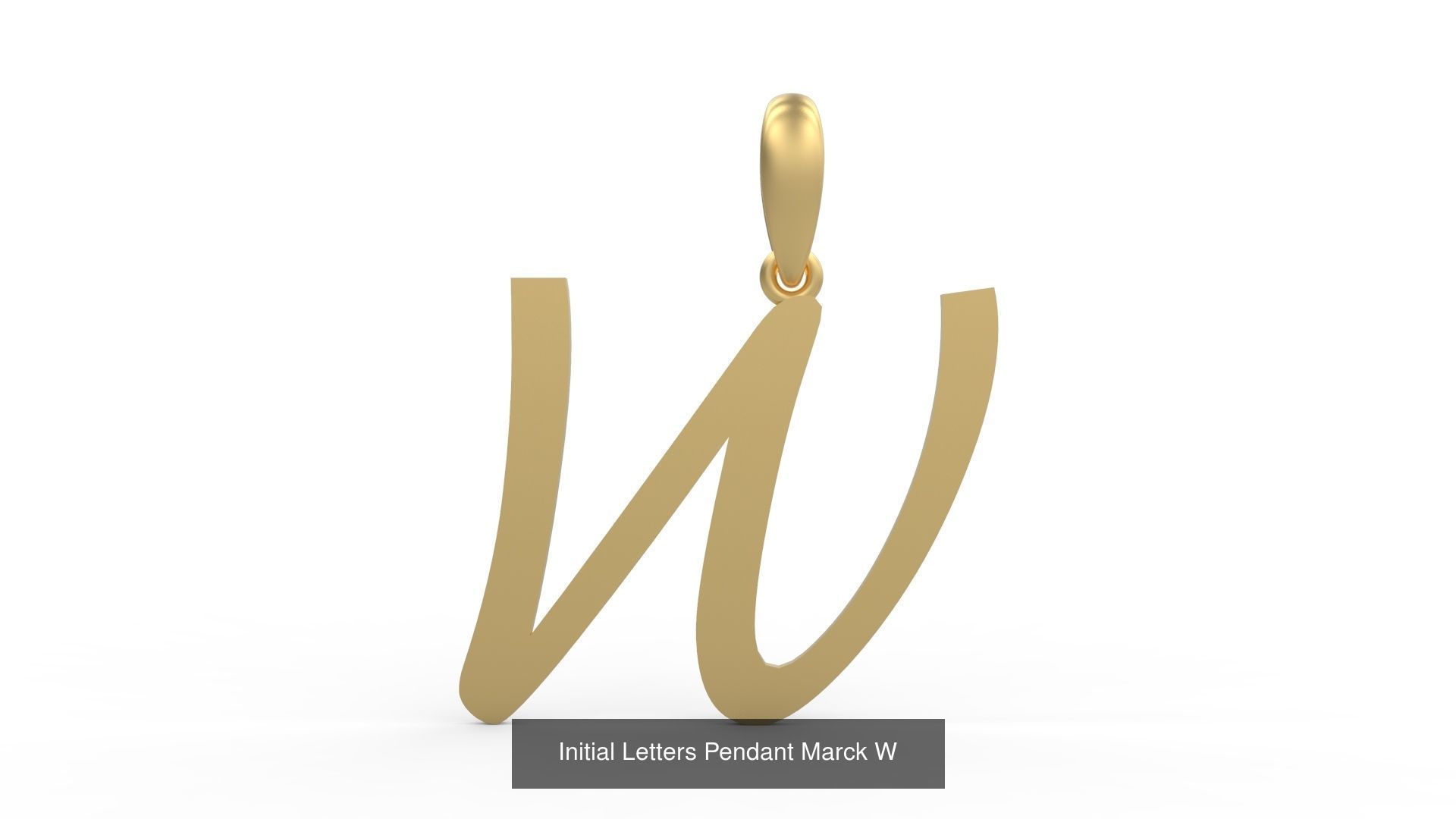 Initial Letters Pendant Alphabets Marck 3D Model Collection_25