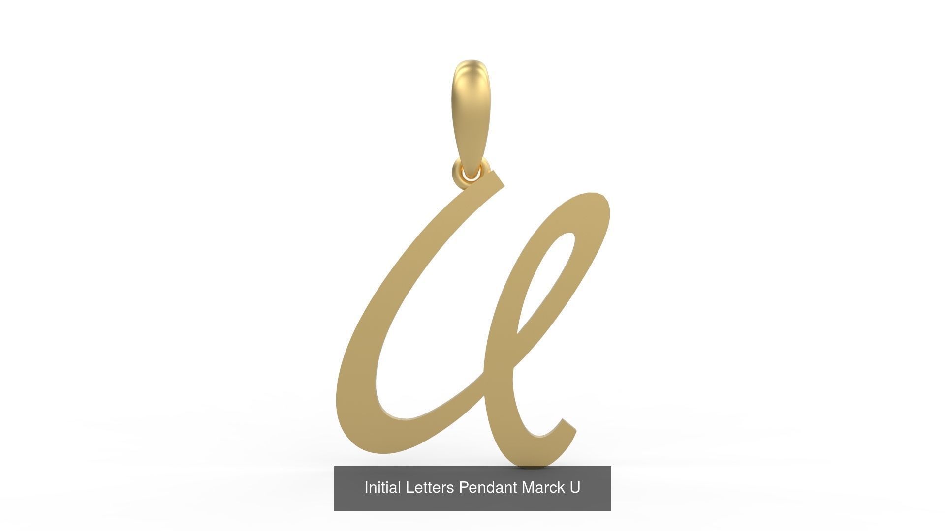 Initial Letters Pendant Alphabets Marck 3D Model Collection_23