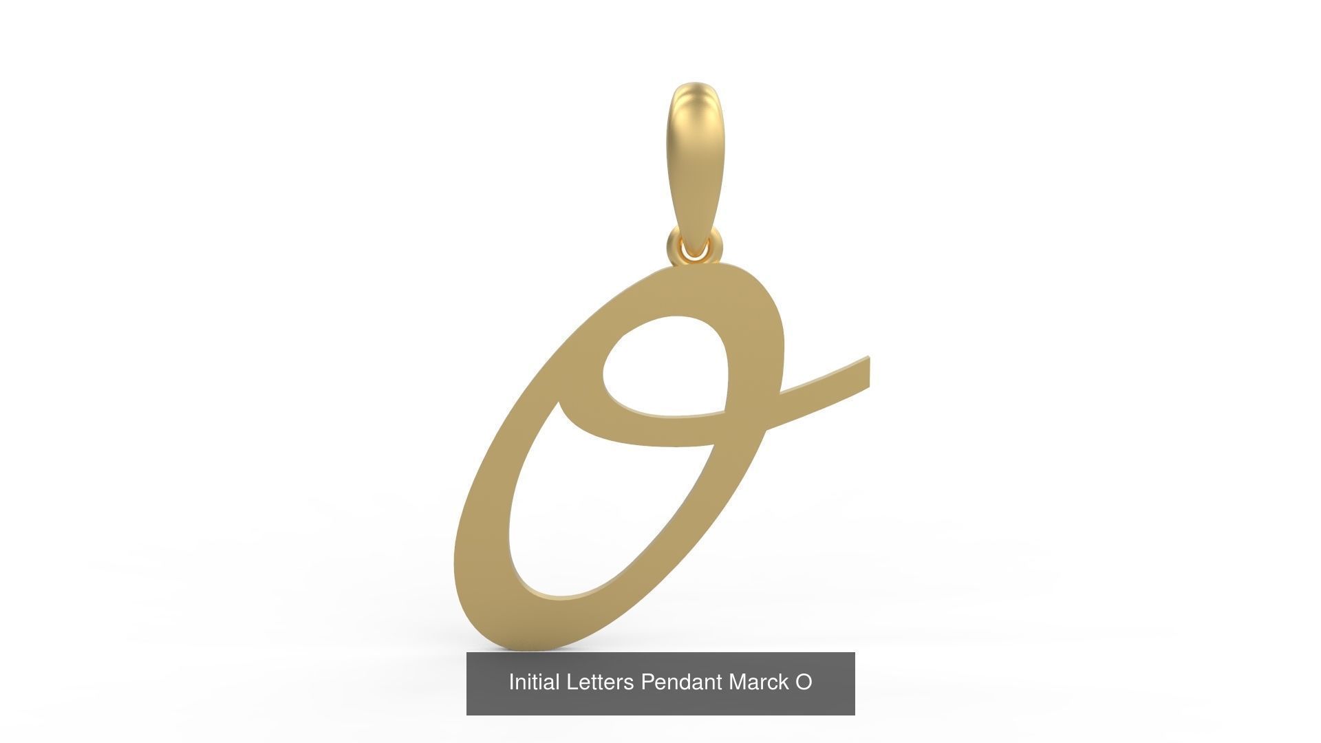 Initial Letters Pendant Alphabets Marck 3D Model Collection_17
