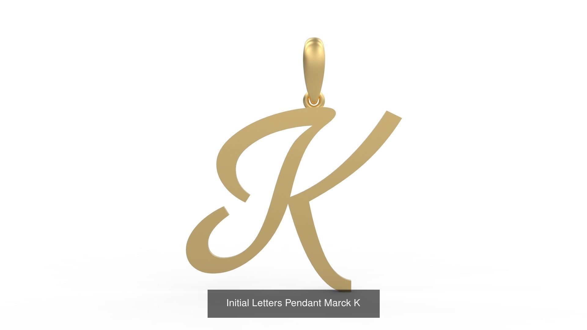 Initial Letters Pendant Alphabets Marck 3D Model Collection_13