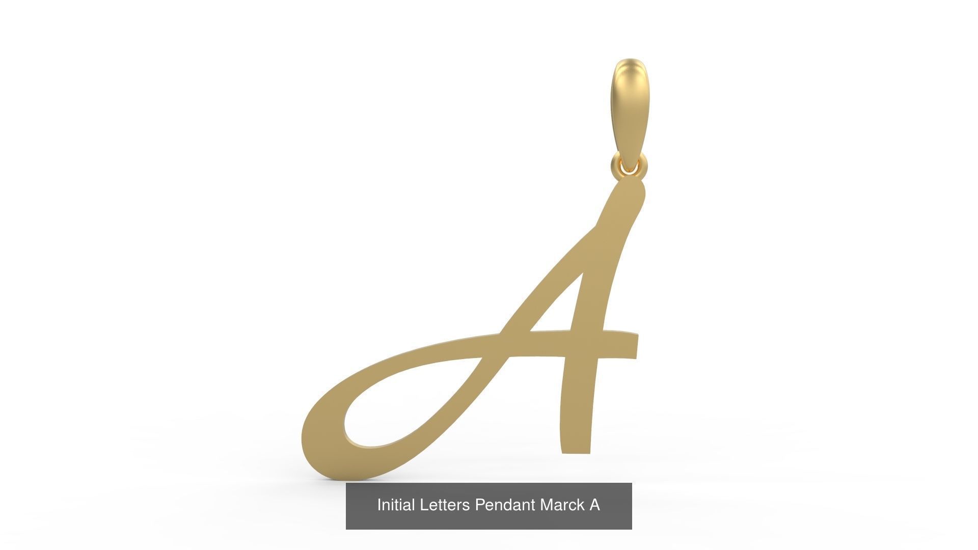 Initial Letters Pendant Alphabets Marck 3D Model Collection_3