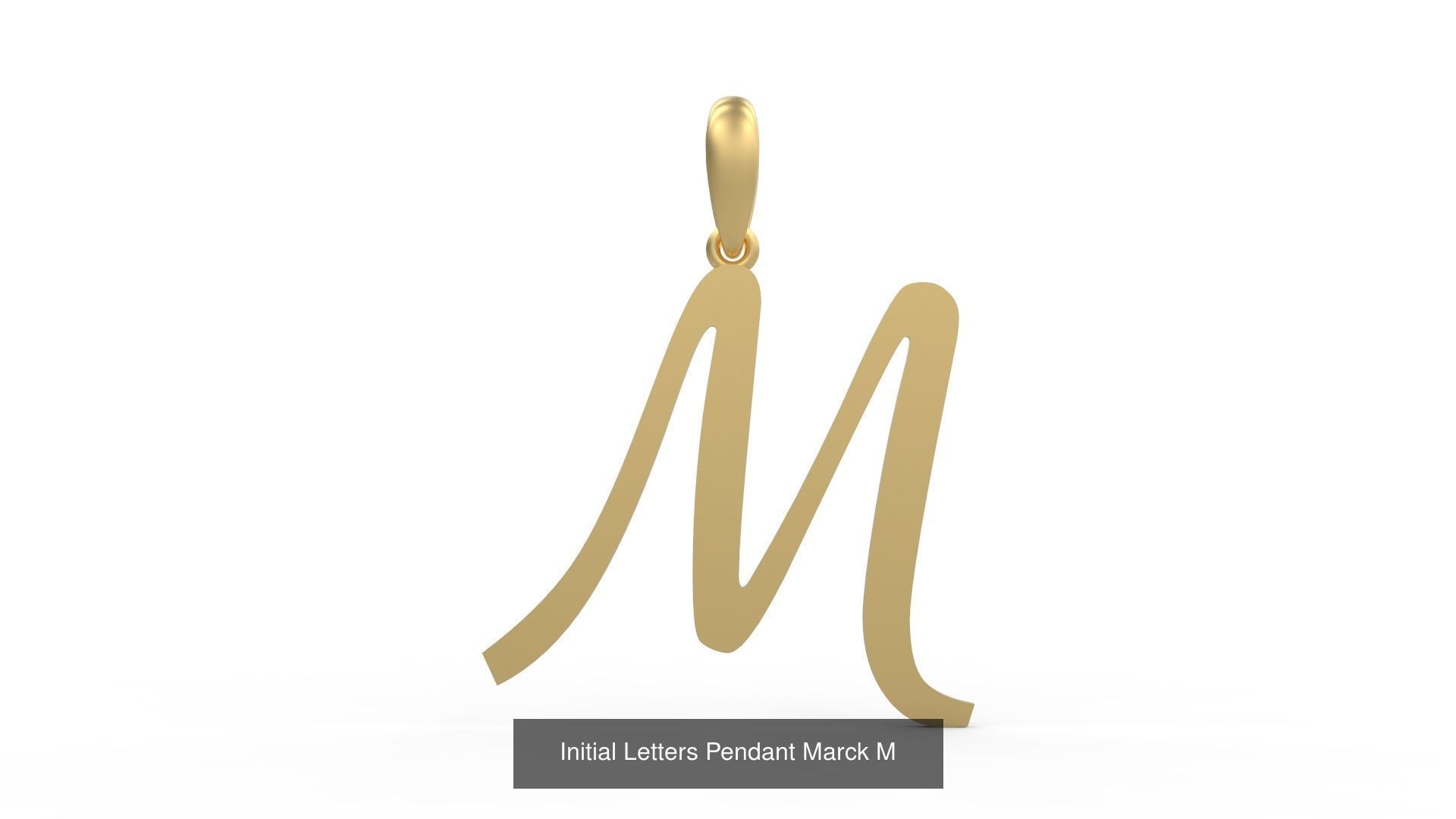 Initial Letters Pendant Alphabets Marck 3D Model Collection_15
