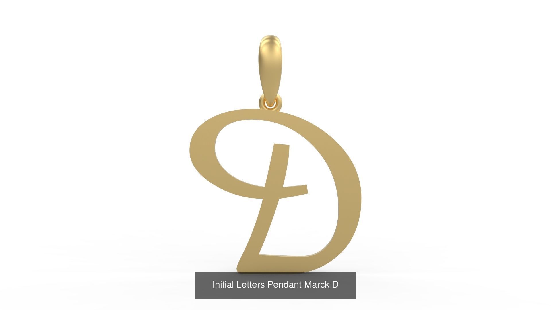 Initial Letters Pendant Alphabets Marck 3D Model Collection_6