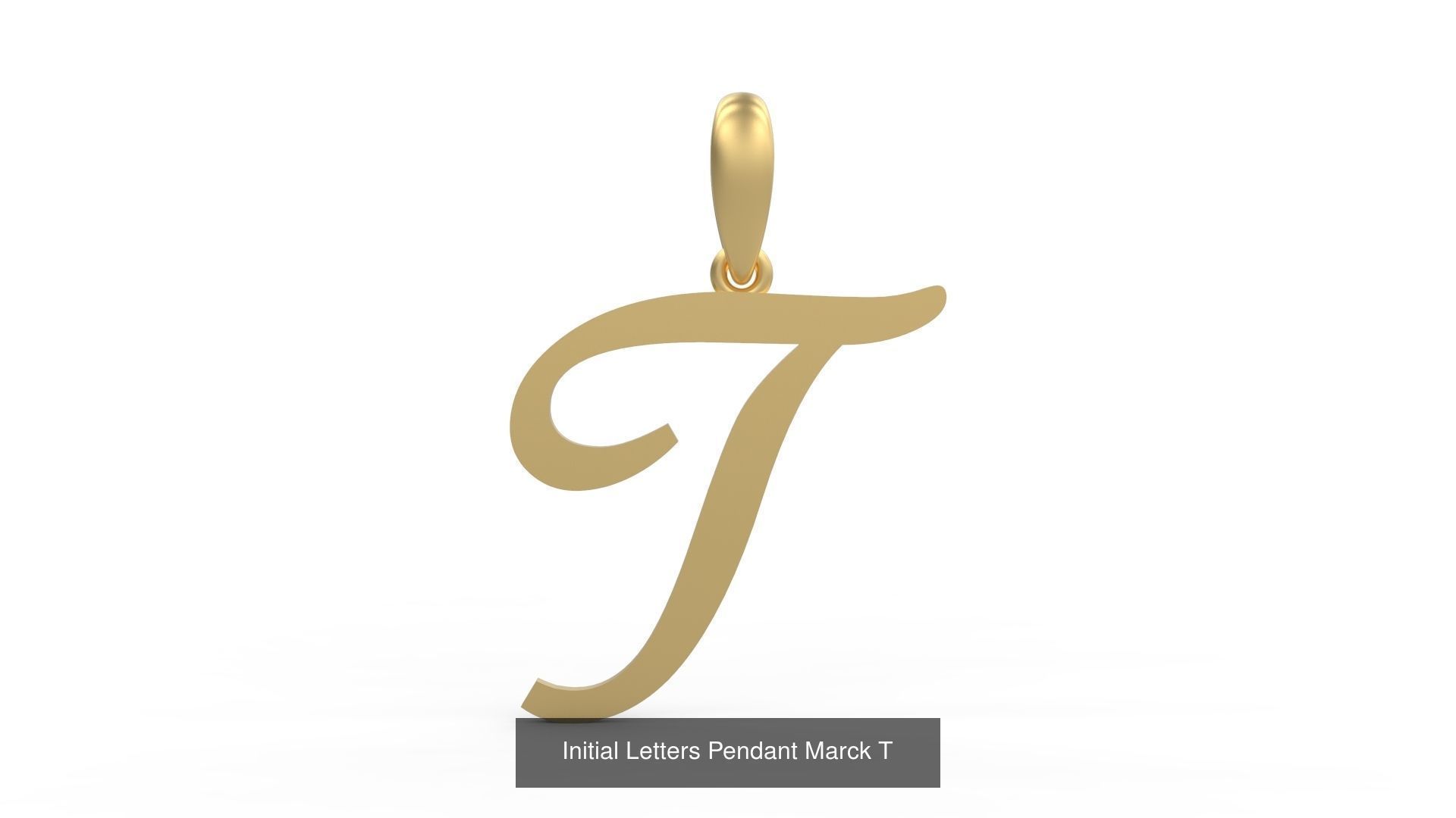 Initial Letters Pendant Alphabets Marck 3D Model Collection_22