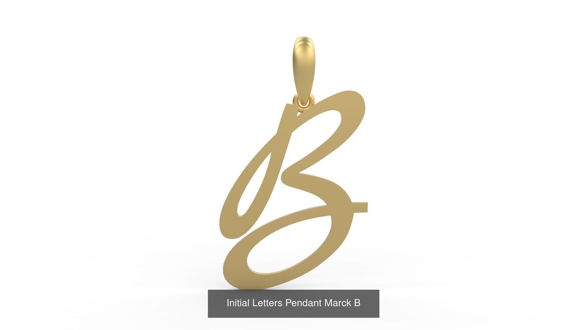 Initial Letters Pendant Alphabets Marck 3D Model Collection_4