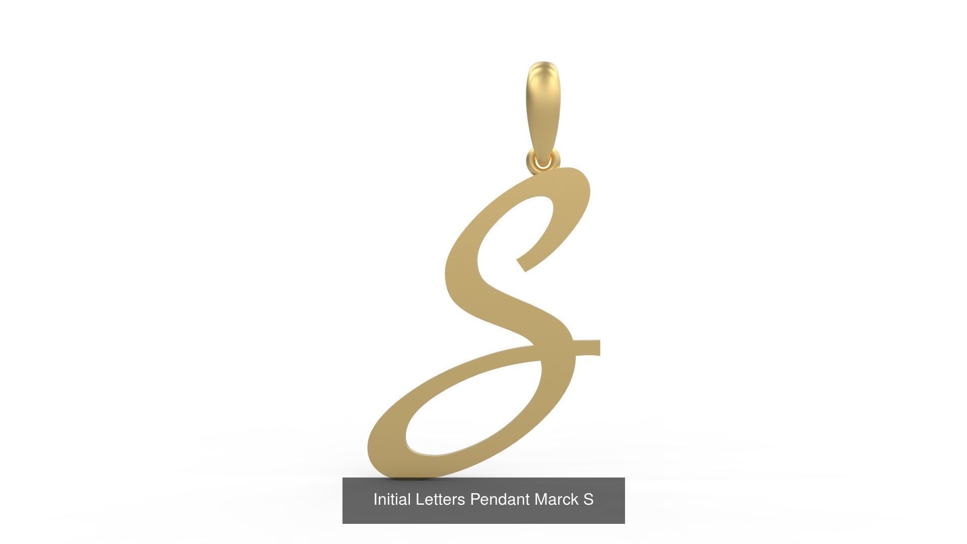Initial Letters Pendant Alphabets Marck 3D Model Collection_21