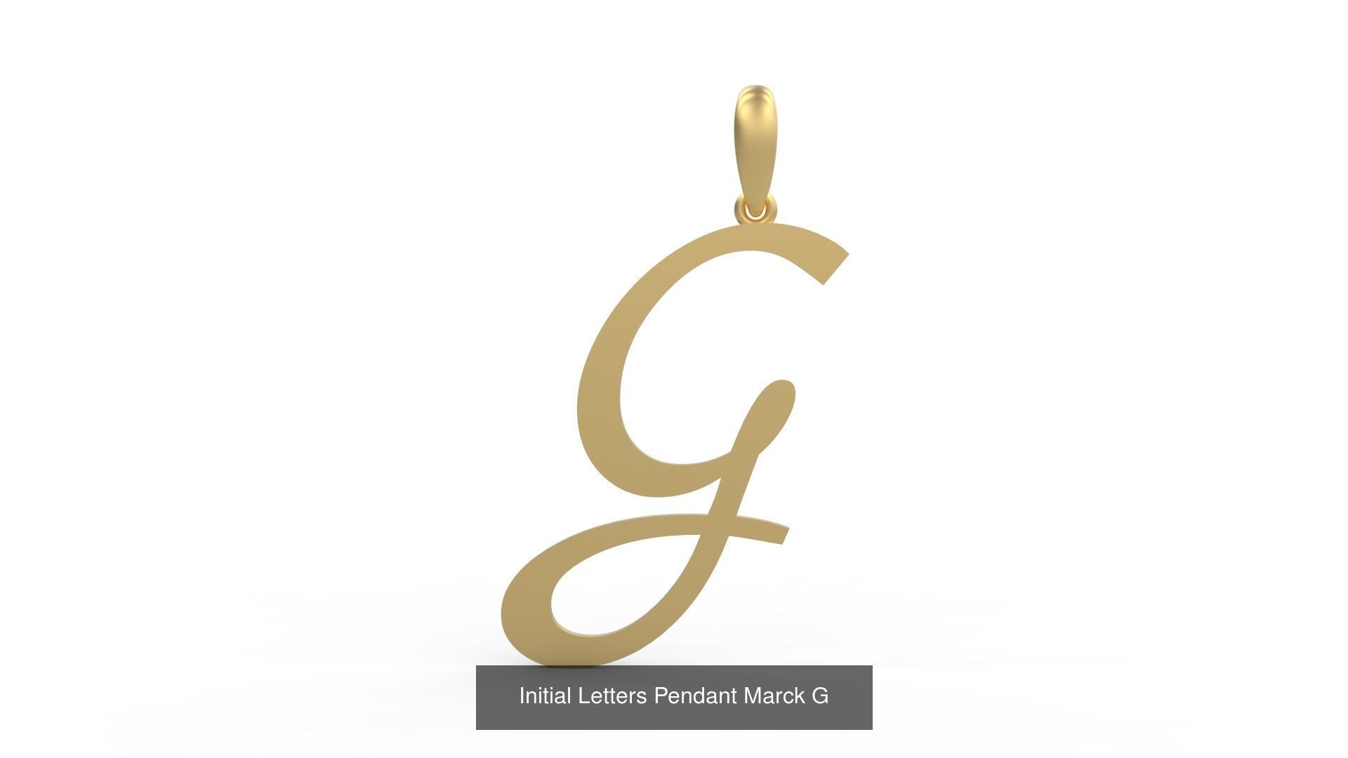 Initial Letters Pendant Alphabets Marck 3D Model Collection_9
