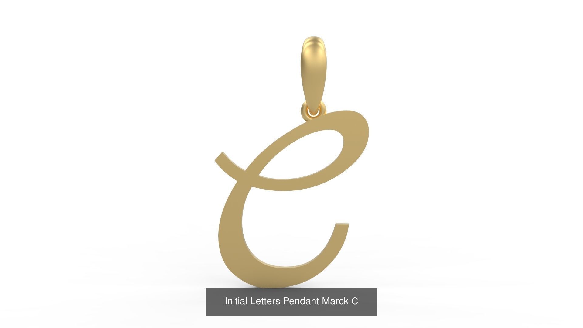 Initial Letters Pendant Alphabets Marck 3D Model Collection_5