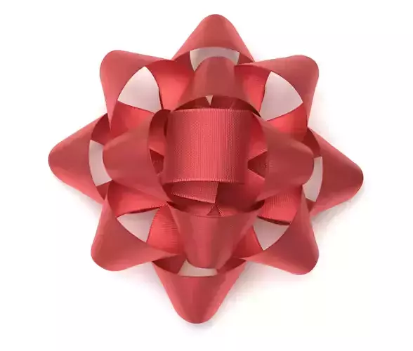 Very realistic Red Gift Bow