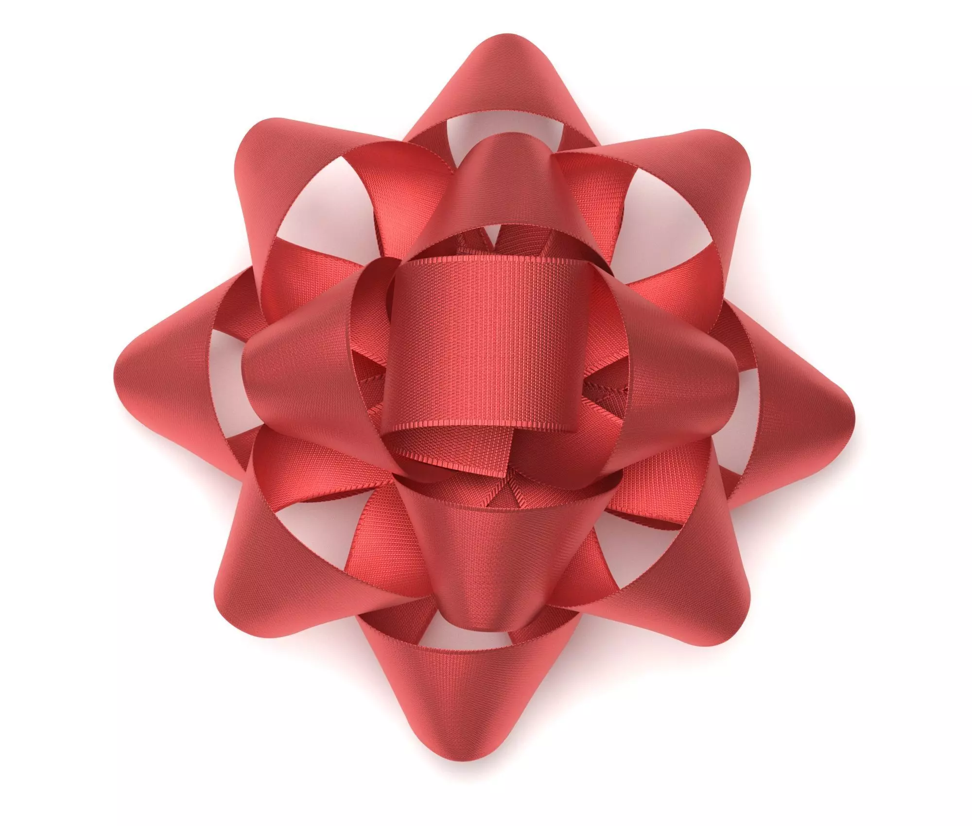 Very realistic Red Gift Bow 3D model_0