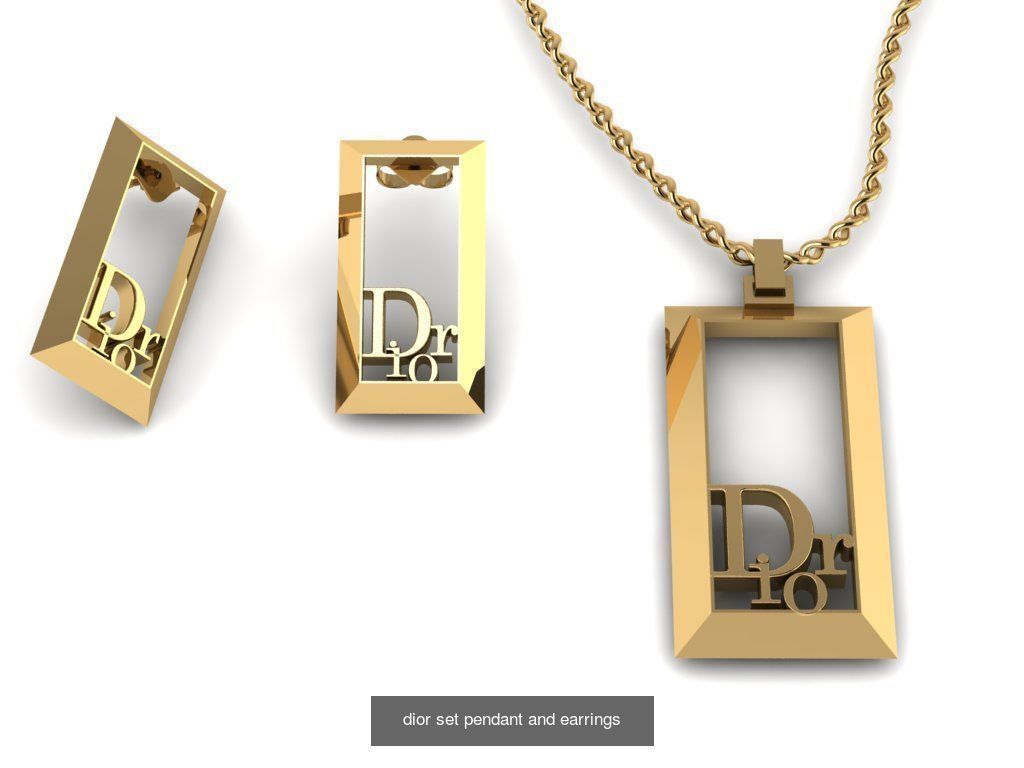 dior set jewelry designs for men and women 3D Model Collection_2