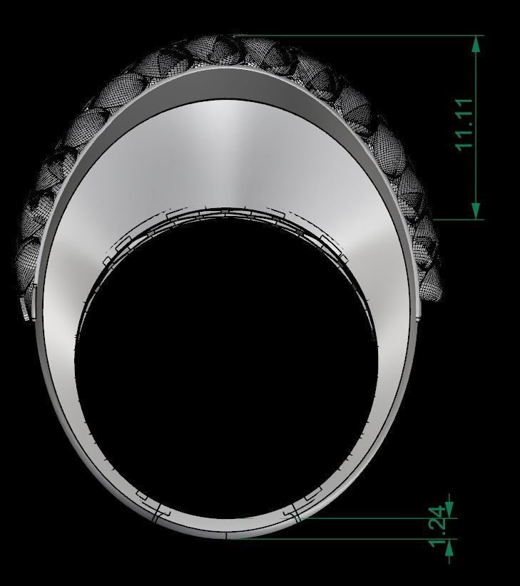   5Pcs FUSION SIMPLE RING SOLID  3D print model_47