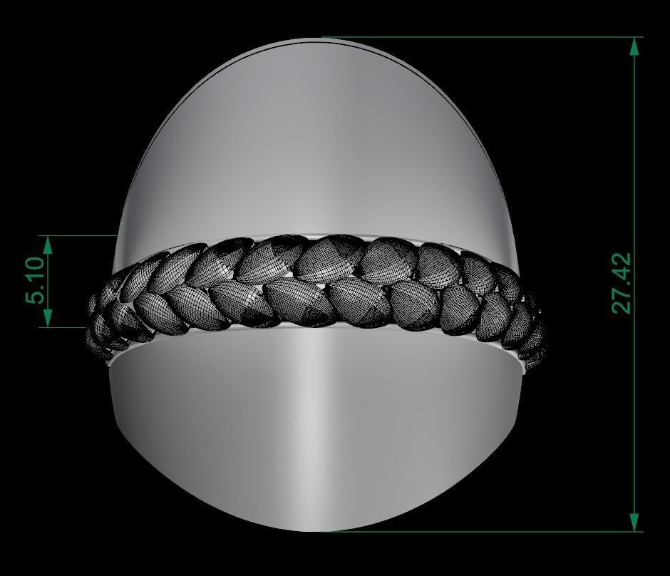   5Pcs FUSION SIMPLE RING SOLID  3D print model_48