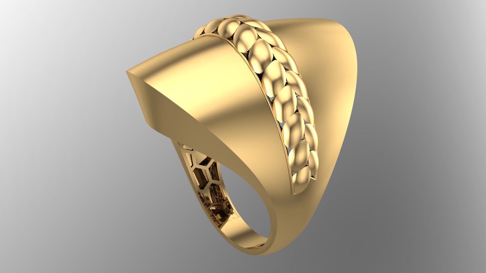   5Pcs FUSION SIMPLE RING SOLID  3D print model_4