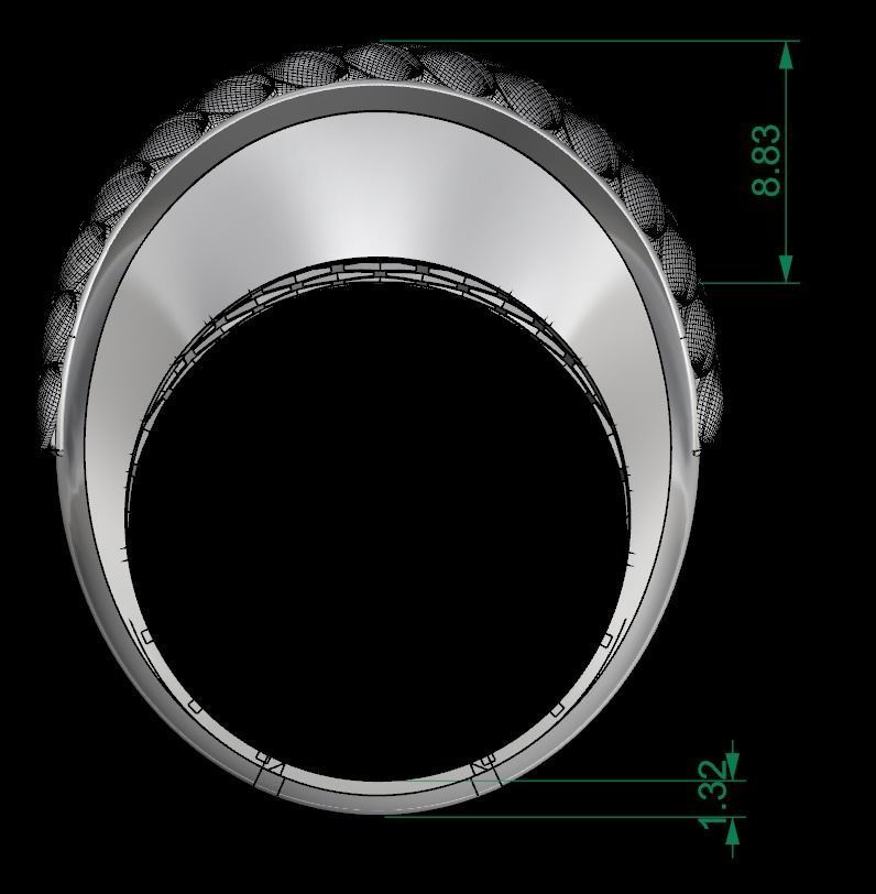   5Pcs FUSION SIMPLE RING SOLID  3D print model_85