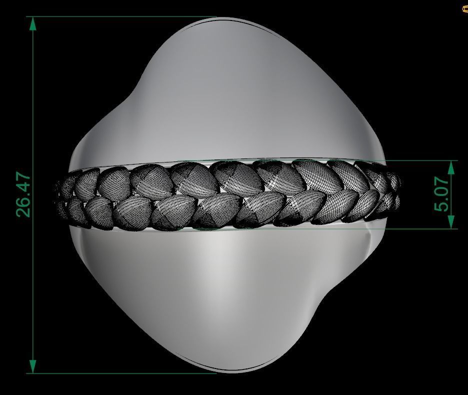   5Pcs FUSION SIMPLE RING SOLID  3D print model_31