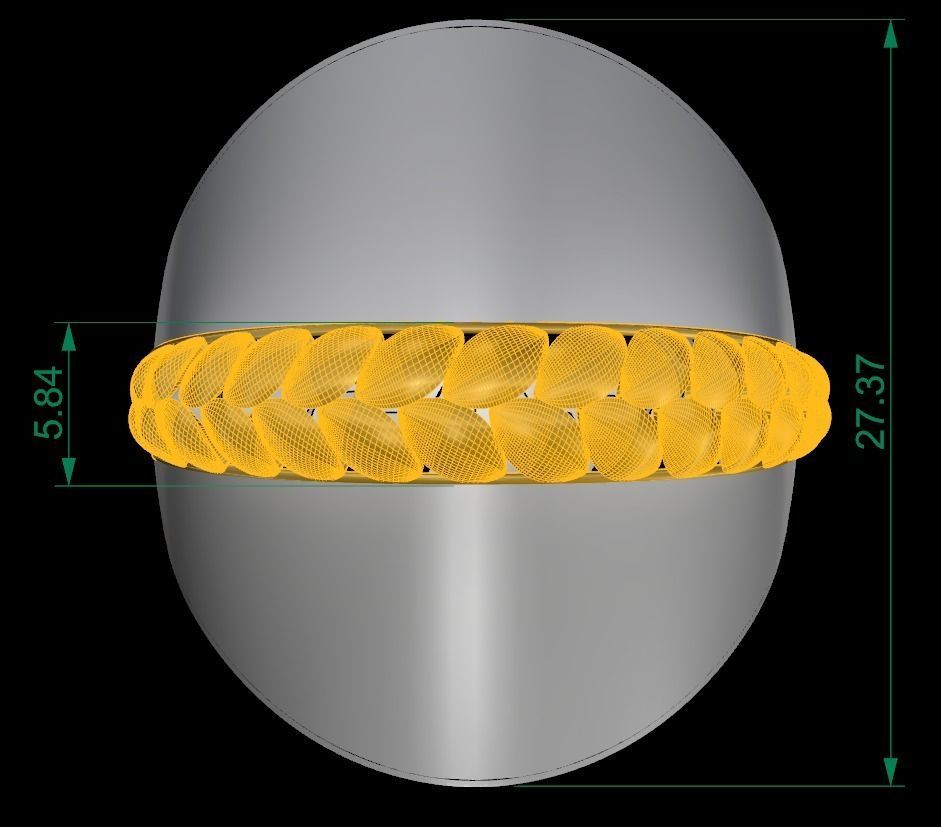   5Pcs FUSION SIMPLE RING SOLID  3D print model_14