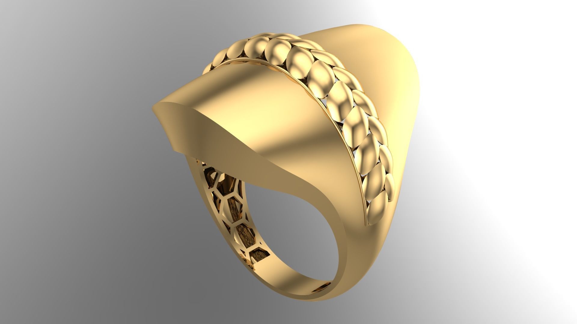   5Pcs FUSION SIMPLE RING SOLID  3D print model_68
