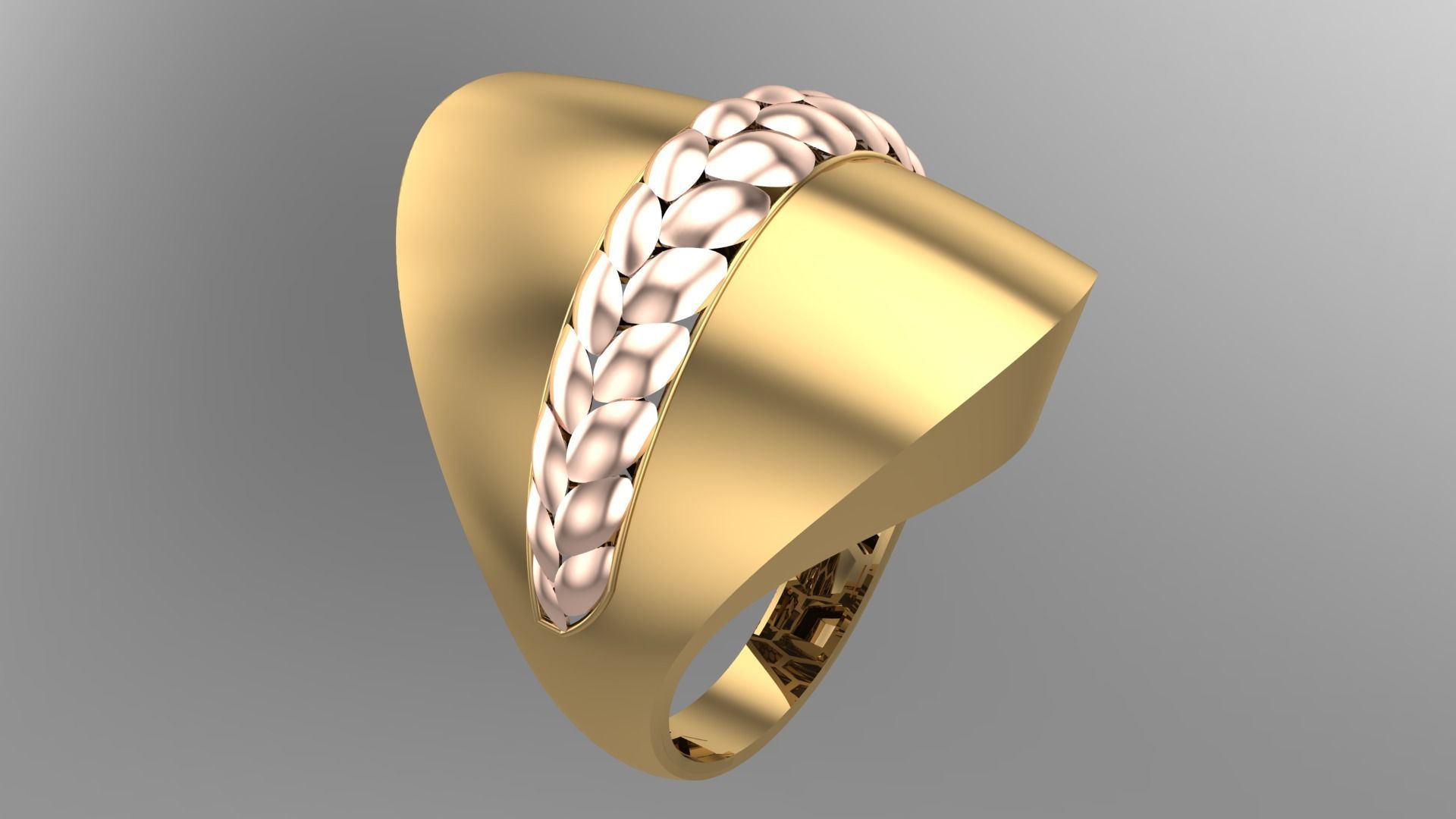   5Pcs FUSION SIMPLE RING SOLID  3D print model_6