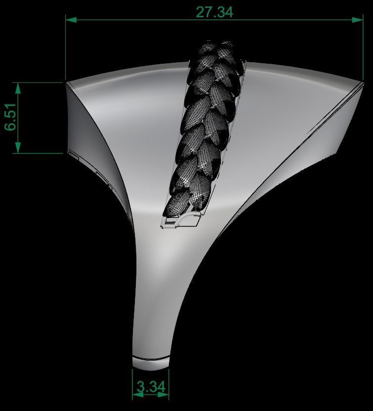   5Pcs FUSION SIMPLE RING SOLID  3D print model_52