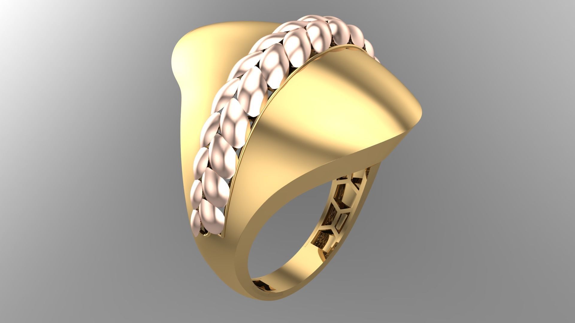   5Pcs FUSION SIMPLE RING SOLID  3D print model_30