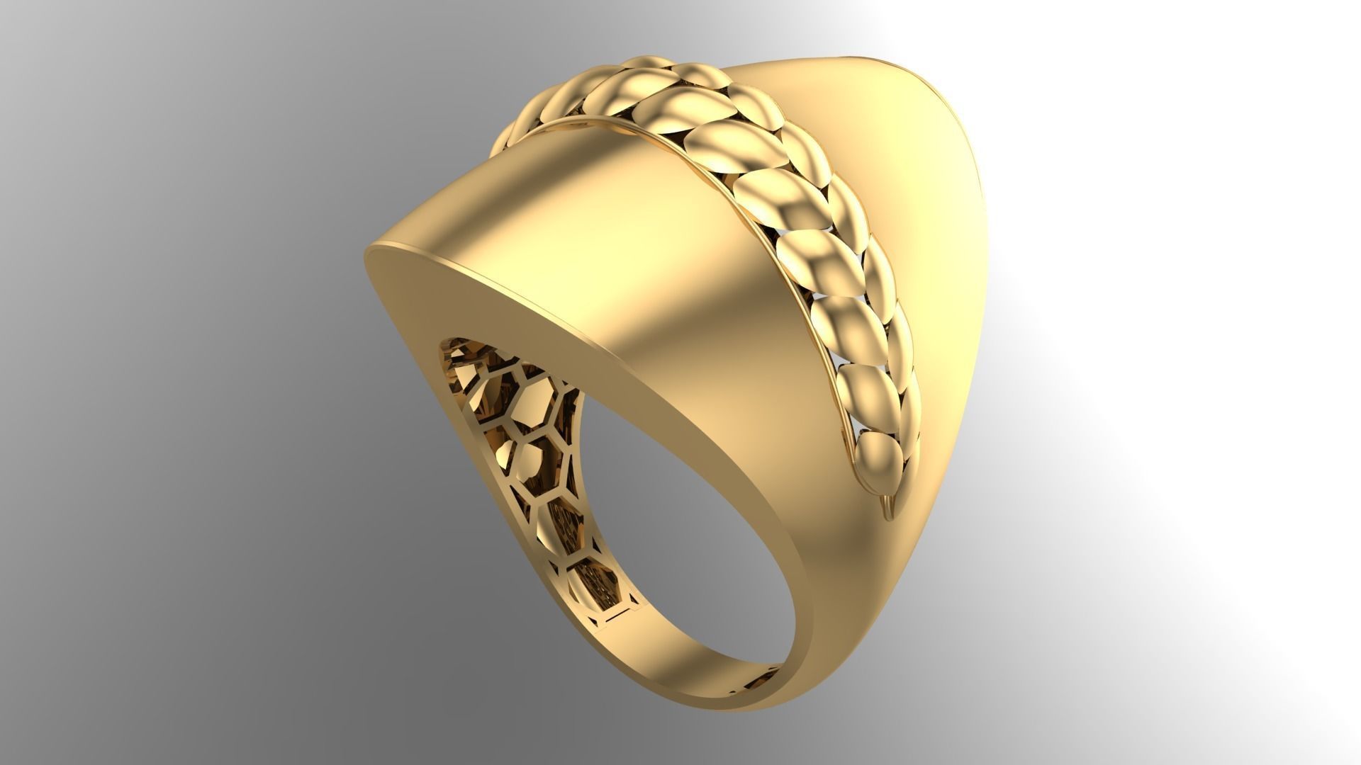   5Pcs FUSION SIMPLE RING SOLID  3D print model_59
