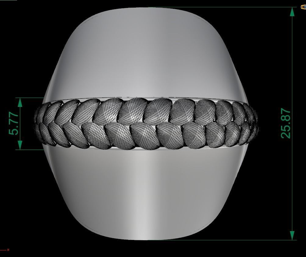   5Pcs FUSION SIMPLE RING SOLID  3D print model_86