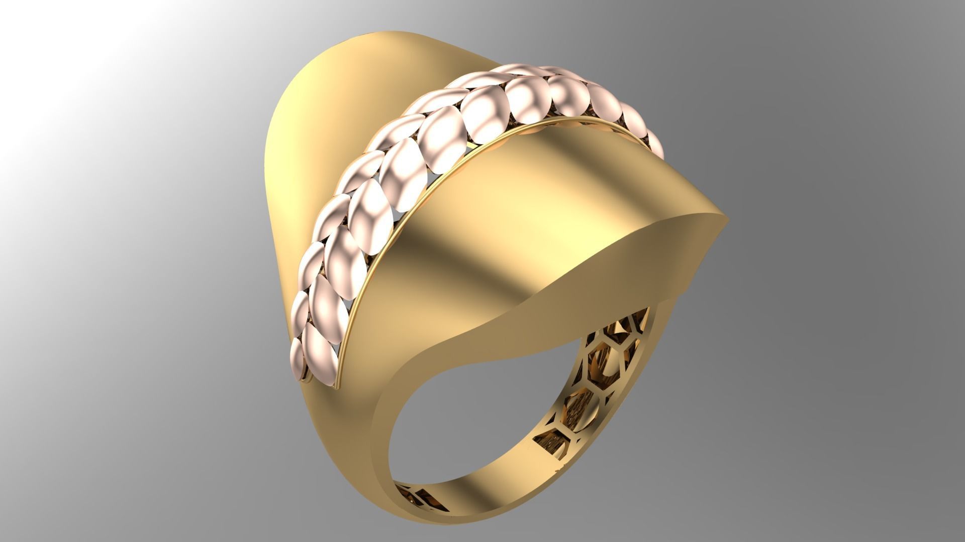   5Pcs FUSION SIMPLE RING SOLID  3D print model_91
