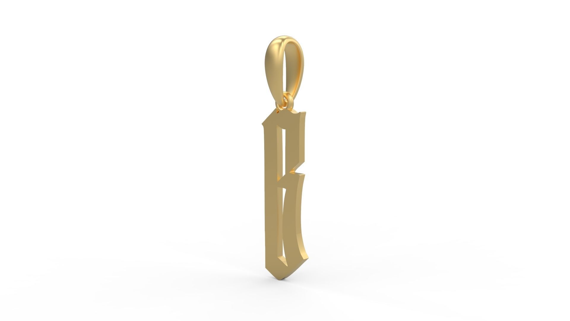 Initial Letters Pendant Marseille B 3D print model_1