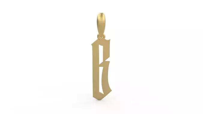 Initial Letters Pendant Marseille B 3D print model