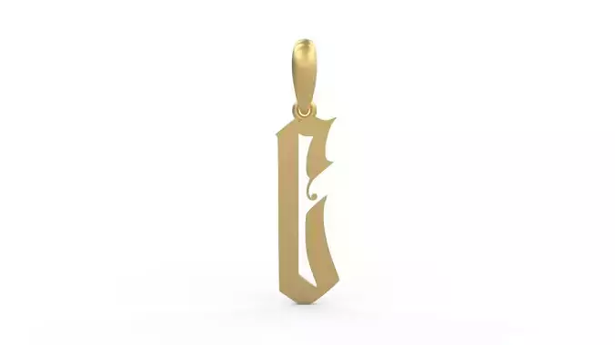 Initial Letters Pendant Marseille C 3D print model