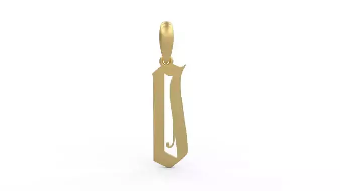 Initial Letters Pendant Marseille D 3D print model