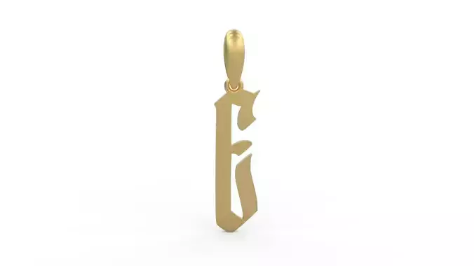 Initial Letters Pendant Marseille E 3D print model